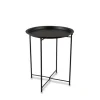 Beistelltisch CAROLINA Ø 43 cm schwarz