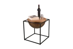 Beistelltisch CELINA 42 x 47,5 cm braun schwarz