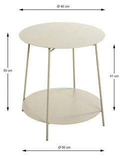 Beistelltisch ENNO2 kaschmirgrau 50 x 50 x 45 cm