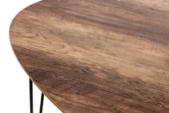 Beistelltisch 2er Set 40x40 cm/48x48 cm dunkelbraun/schwarz