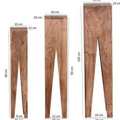 Beistelltisch 3er-Set Akazie