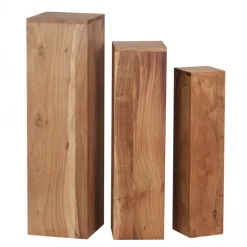 Beistelltisch 3er-Set Akazie braun