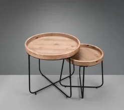 Beistelltisch JIL 52 x 48 cm braun/ schwarz