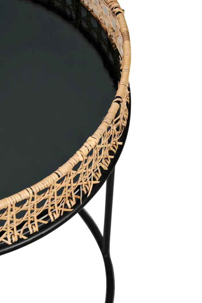 Beistelltisch KARJANA 2-teilig braun/ schwarz