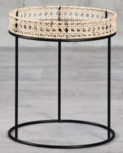 Beistelltisch KARJANA 2-teilig braun/ schwarz