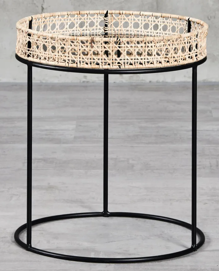 Beistelltisch KARJANA 2-teilig braun/ schwarz