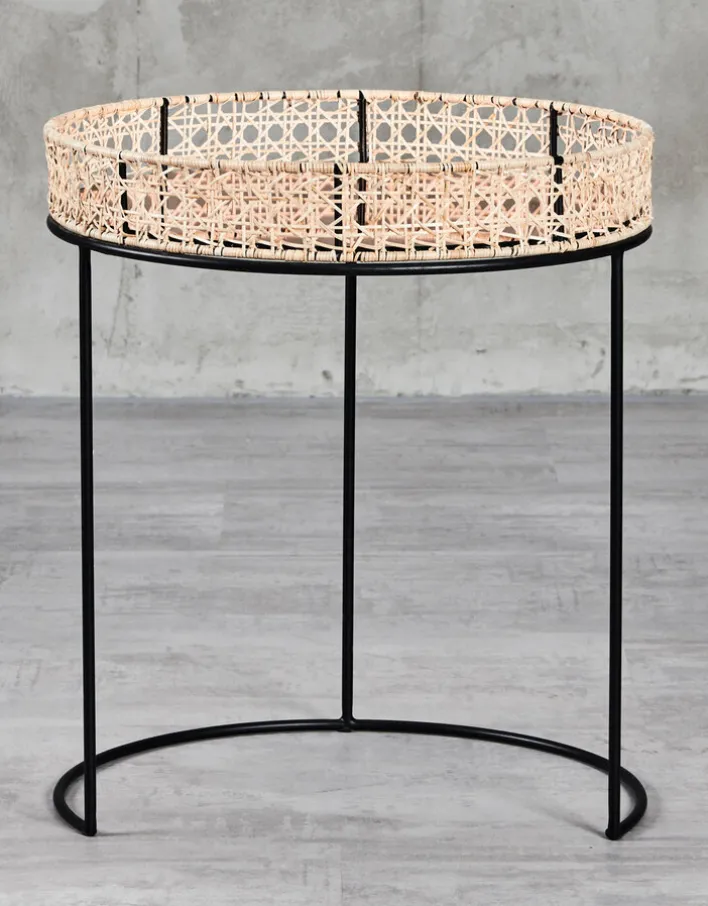 Beistelltisch KARJANA 2-teilig braun/ schwarz