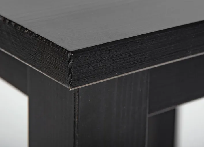 Beistelltisch MICHAEL 45x55x45 cm Massivholz schwarz