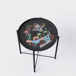 Beistelltisch MINECRAFT schwarz/ grau/ mehrfarbig