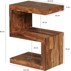 Beistelltisch MUMBAI 44,5 x 30 cm Sheesham