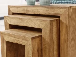 Beistelltisch MUMBAI 3er Set Akazie