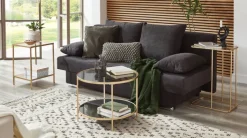 Beistelltisch PORTO 60 x 45 cm goldfarbig