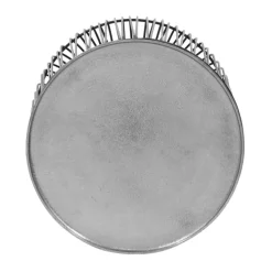 Beistelltisch RINARA 41 x 41 cm silberfarbig/schwarz