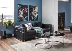 Beistelltisch rund 60 x 36 cm Glas schwarz