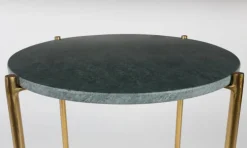 Beistelltisch rund TIMPA MARBLE messingfarben /Marmor grün