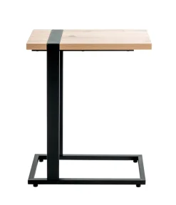 Beistelltisch SARAGOSSA 2 Eiche-Dekor hell/schwarz 24 x 49 cm