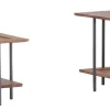 Beistelltisch TOM 2er Set Akazie massiv/ anthrazit