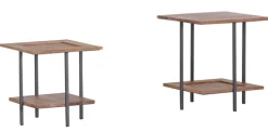 Beistelltisch TOM 2er Set Akazie massiv/ anthrazit