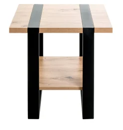 Beistelltisch 45x45x45 cm Asteiche-Dekor/schwarz