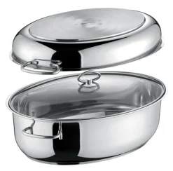 Berndes Bräter mit Glasdeckel 8500 ml silberfarbig