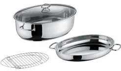 Berndes Bräter mit Glasdeckel 8500 ml silberfarbig