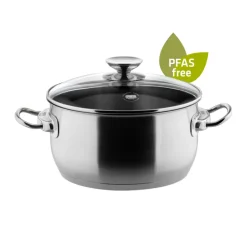 BERNDES Kochtopf INJOY B.NATURE 24 cm mit Deckel Edelstahl