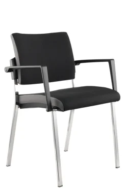 Besucherstuhl 2er Set 59 x 80 x 50 cm schwarz