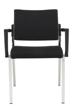 Besucherstuhl 2er Set 59 x 80 x 50 cm schwarz