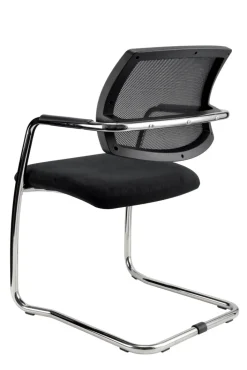 Besucherstuhl 2er Set 56 x 81 cm schwarz