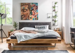 Bett ESPERA 180 x 200 cm Wildeiche natur geölt