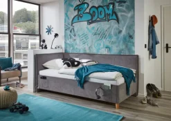 Bett FUN 90 x 200 cm grau