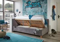 Bett FUN 90 x 200 cm grau