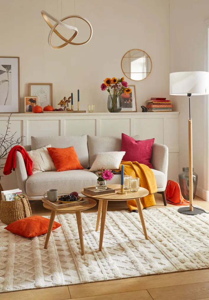 Biederlack Wende-Wohnplaid 150 x 200 cm gelb/grau/schwarz