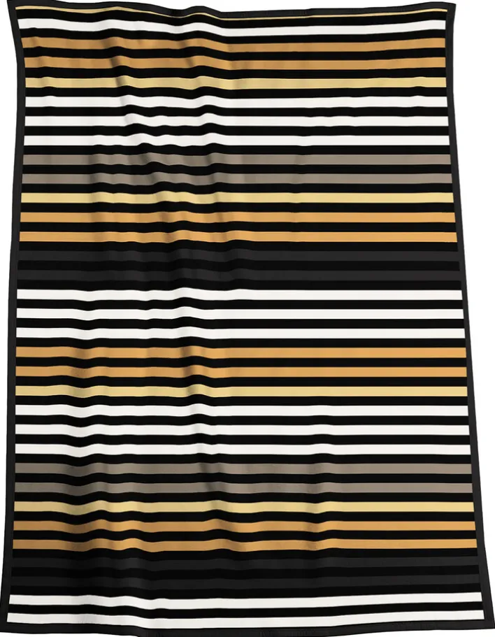 Biederlack Wohndecke Streifen 150 x 200 cm orange