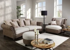 Bigsofa BOSTON hellbraun/beige