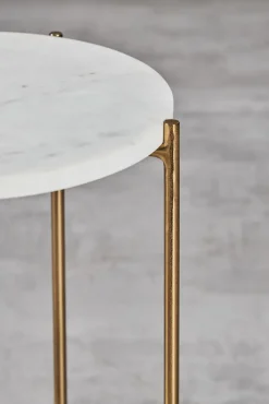 Blumenständer ODIANE 29,5 x 50 cm weiß gold