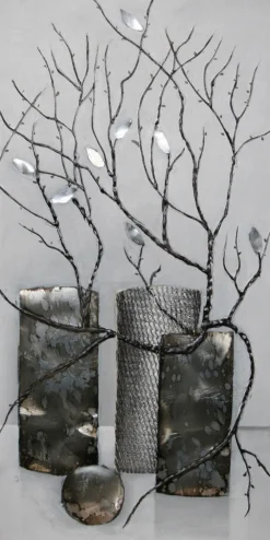 BÖNNINGHOFF Bild VASE MIT SILBERAPPLIKATIONEN II 40 x 80 cm