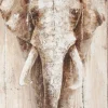BÖNNINGHOFF Ölgemälde auf Echtholzrahmen ELEFANT 40x80cm