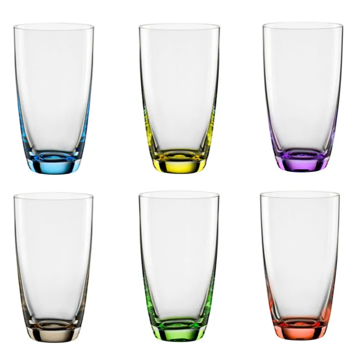 BOHEMIA SELECTION Longdrinkglas VIVA COLORI 6er Set - je 350 ml