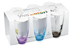 BOHEMIA SELECTION Longdrinkglas VIVA COLORI 6er Set - je 350 ml