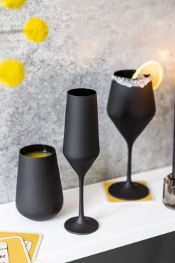 BOHEMIA SELECTION Sektglas JANE schwarz