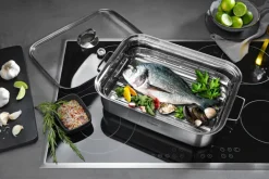 bongusto Dampfgarer-Topf 2-teilig Edelstahl mit Thermometer