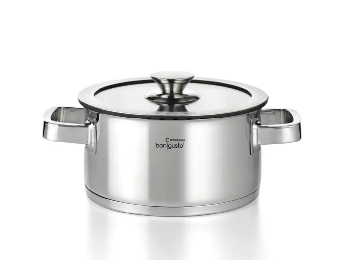 bongusto Topfset 4-teilig Edelstahl silberfarbig