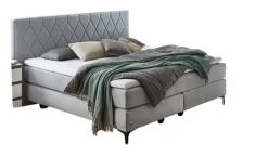 Boxspringbett BARELL ALICANTE 180 x 200 cm grau