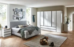 Boxspringbett BARELL ALICANTE 180 x 200 cm grau