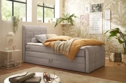 Boxspringbett DARIO 100 x 200 cm grau