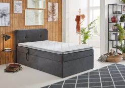 Boxspringbett GABRIOLA 120 x 200 braun-grau