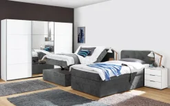Boxspringbett GABRIOLA 120 x 200 braun-grau