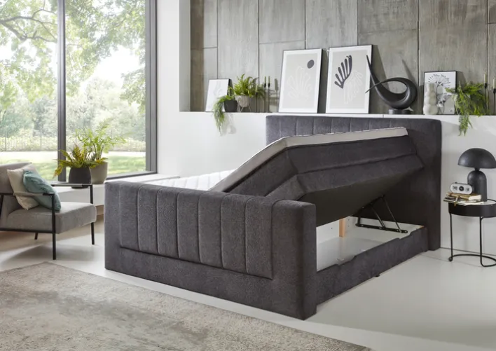 Boxspringbett KENOSHA 180 x 200 cm anthrazit