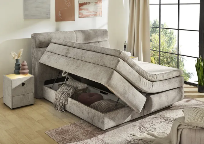 Boxspringbett QUEEN 180 x 200 cm beige